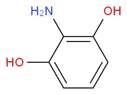 2-aminobenzene-1,3-diol_分子结构_CAS_3163-15-3