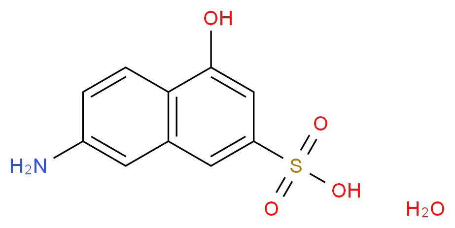 7-amino-4-hydroxynaphthalene-2-sulfonic acid hydrate_分子结构_CAS_139123-66-3