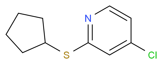 4-Chloro-2-(cyclopentylthio)pyridine_分子结构_CAS_1346707-37-6)