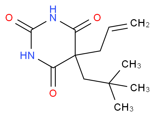 5-(2,2-dimethylpropyl)-5-(prop-2-en-1-yl)-1,3-diazinane-2,4,6-trione_分子结构_CAS_561-83-1