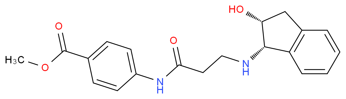 methyl 4-[(3-{[(1S,2R)-2-hydroxy-2,3-dihydro-1H-inden-1-yl]amino}propanoyl)amino]benzoate_分子结构_CAS_)