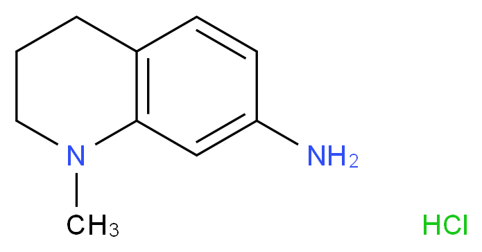 1-methyl-1,2,3,4-tetrahydroquinolin-7-amine hydrochloride_分子结构_CAS_927684-97-7