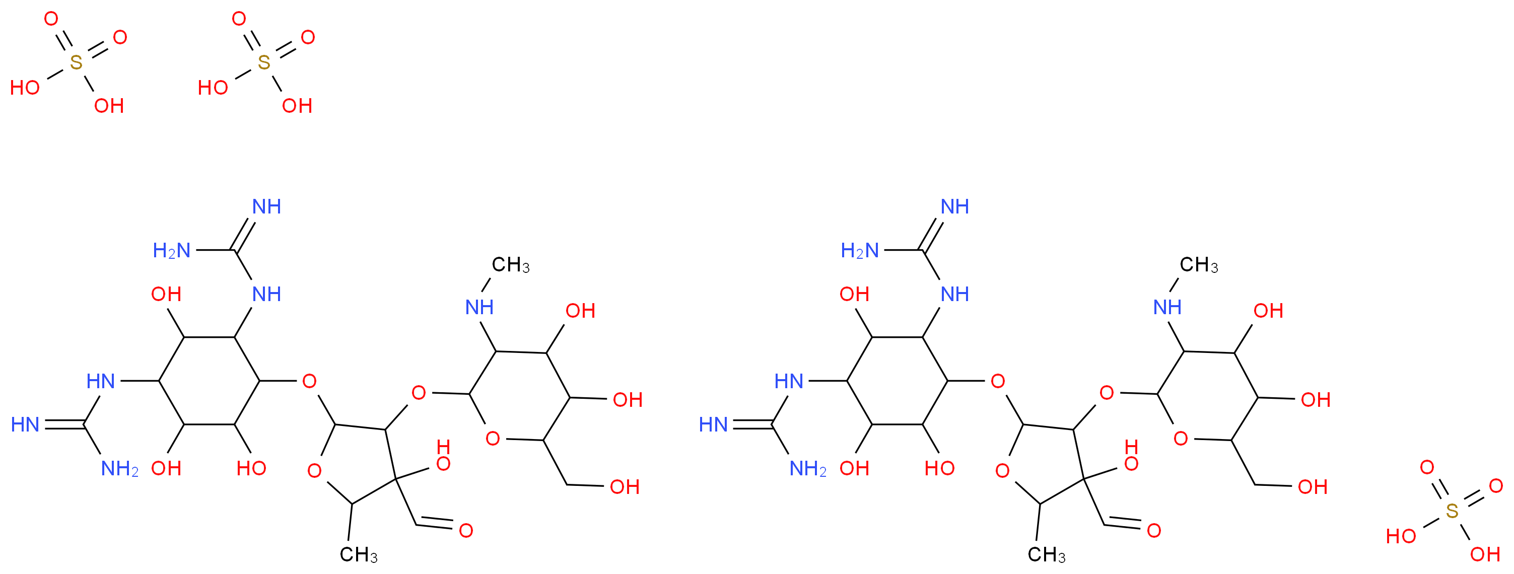 STREPTOMYCIN SULFATE_分子结构_CAS_3810-74-0)