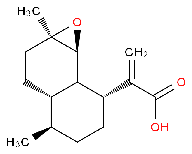 2-[(1aR,3aS,4R,7R,7aS,7bS)-1a,4-dimethyl-decahydronaphtho[1,2-b]oxiren-7-yl]prop-2-enoic acid_分子结构_CAS_92466-31-4