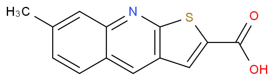 7-methylthieno[2,3-b]quinoline-2-carboxylic acid_分子结构_CAS_333312-06-4