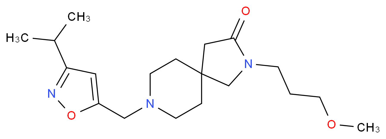 8-[(3-isopropyl-5-isoxazolyl)methyl]-2-(3-methoxypropyl)-2,8-diazaspiro[4.5]decan-3-one_分子结构_CAS_)