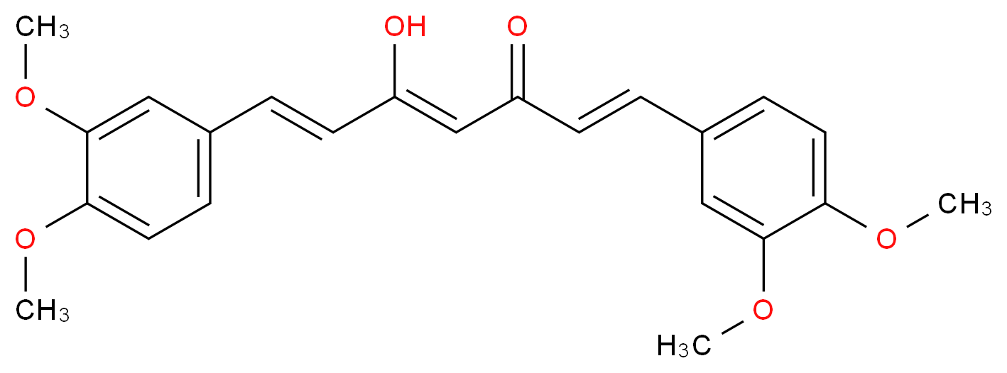 1,7-Bis-(3,4-dimethoxyphenyl)-5-hydroxy-hepta-1,4,6-trien-3-one_分子结构_CAS_917813-54-8)