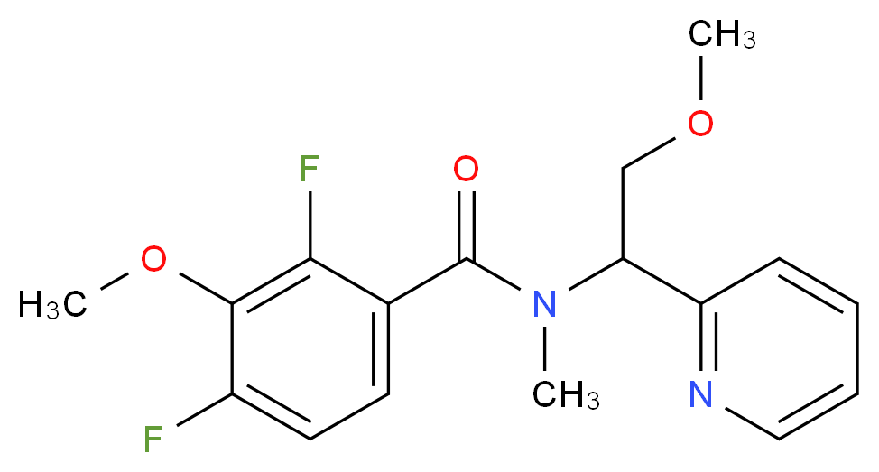 2,4-difluoro-3-methoxy-N-(2-methoxy-1-pyridin-2-ylethyl)-N-methylbenzamide_分子结构_CAS_)