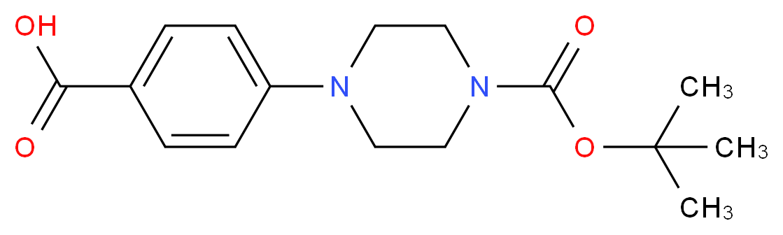 4-(4-Carboxyphenyl)piperazine-1-carboxylic acid tert-butyl ester_分子结构_CAS_162046-66-4)