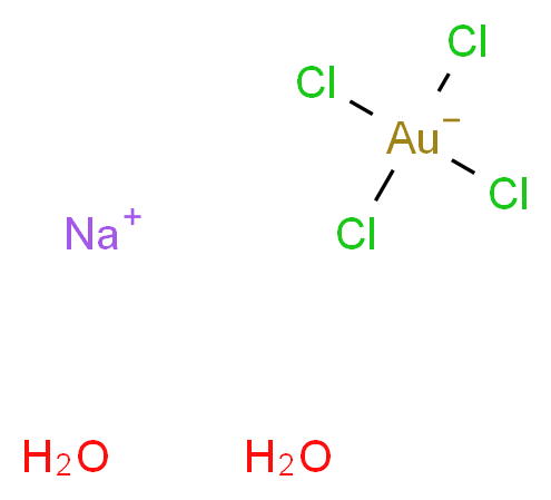 sodium tetrachlorogolduide dihydrate_分子结构_CAS_13874-02-7