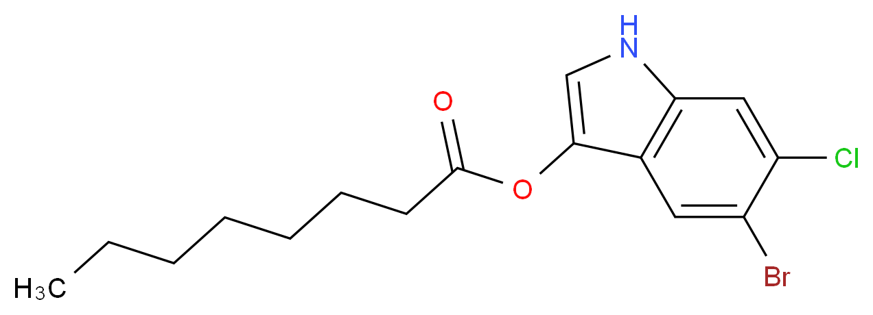 5-Bromo-6-chloro-3-indolyl caprylate_分子结构_CAS_209347-94-4)