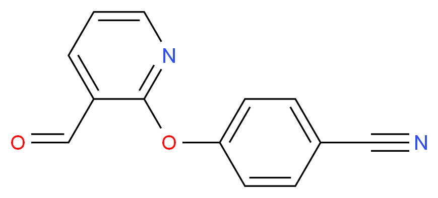 4-[(3-Formyl-2-pyridinyl)oxy]benzenecarbonitrile_分子结构_CAS_)