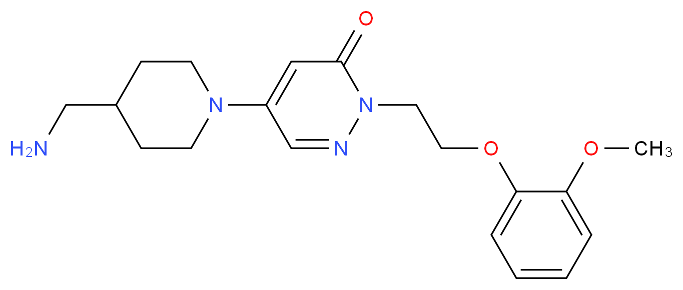 5-[4-(aminomethyl)-1-piperidinyl]-2-[2-(2-methoxyphenoxy)ethyl]-3(2H)-pyridazinone_分子结构_CAS_)