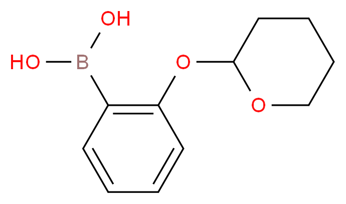 2-(TETRAHYDROPYRAN-2-YLOXY)PHENYLBORONIC ACID_分子结构_CAS_502159-01-5)