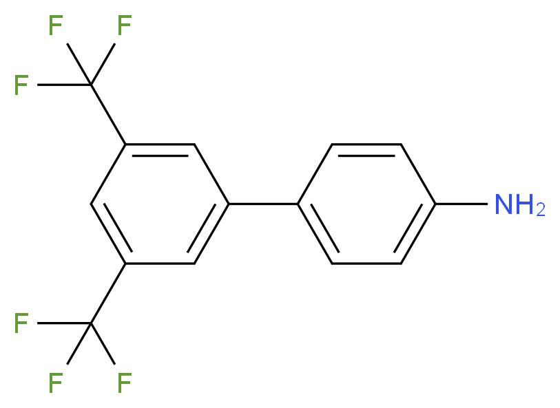 4-[3,5-(Bis(trifluoromethyl)phenyl]aniline_分子结构_CAS_444143-45-7)