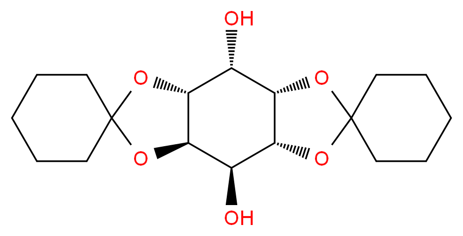 (1'R,2'R,3'R,7'R,8'R,9'S)-dispiro[cyclohexane-1,5'-[4,6,10,12]tetraoxatricyclo[7.3.0.0<sup>3</sup>,<sup>7</sup>]dodecane-11',1''-cyclohexane]-2',8'-diol_分子结构_CAS_55123-26-7