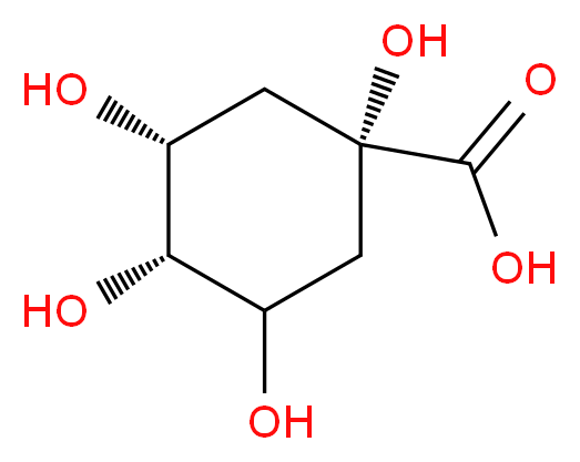 (1R,3R,4S)-1,3,4,5-tetrahydroxycyclohexane-1-carboxylic acid_分子结构_CAS_77-95-2