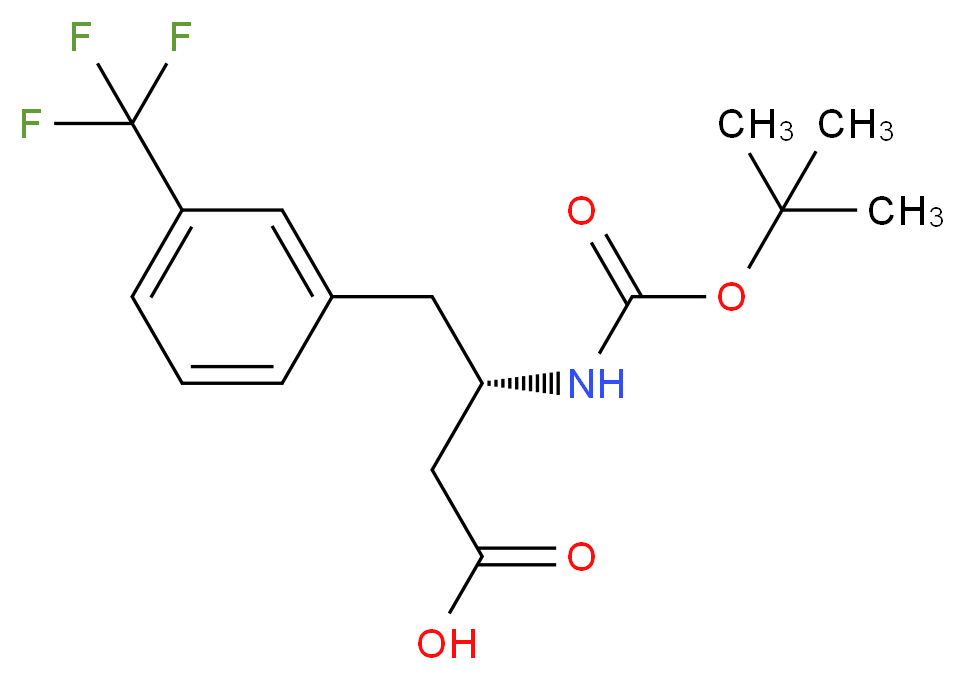 Boc-(S)-3-amino-4-(3-trifluoromethylphenyl)-butyric acid_分子结构_CAS_270065-77-5)