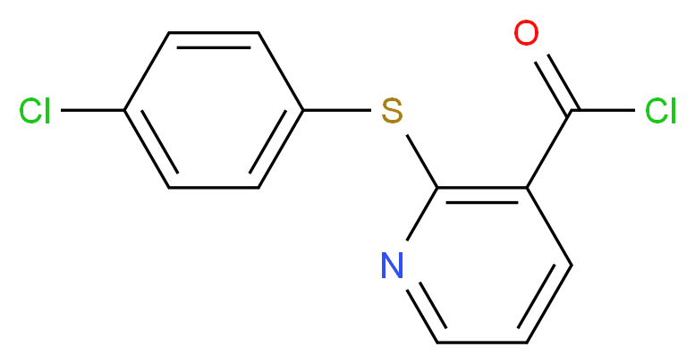 2-[(4-Chlorophenyl)thio]pyridine-3-carbonyl chloride_分子结构_CAS_97936-44-2)