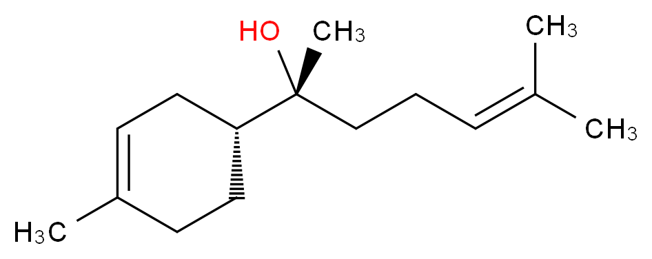 (2R)-6-methyl-2-[(1R)-4-methylcyclohex-3-en-1-yl]hept-5-en-2-ol_分子结构_CAS_23178-88-3