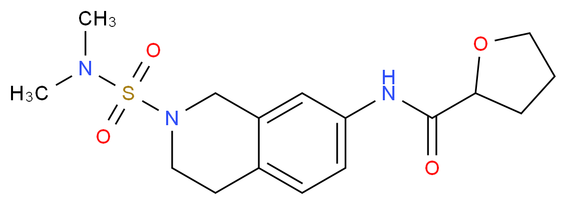 N-{2-[(dimethylamino)sulfonyl]-1,2,3,4-tetrahydro-7-isoquinolinyl}tetrahydro-2-furancarboxamide_分子结构_CAS_)