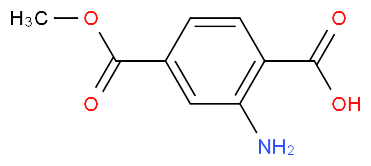 2-amino-4-(methoxycarbonyl)benzoic acid_分子结构_CAS_85743-02-8