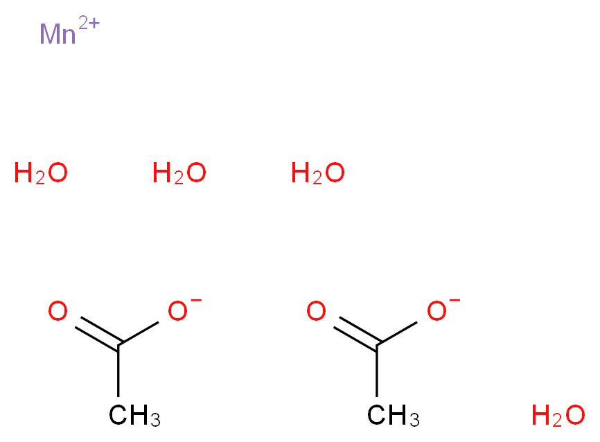 manganese(2+) ion diacetate tetrahydrate_分子结构_CAS_6156-78-1