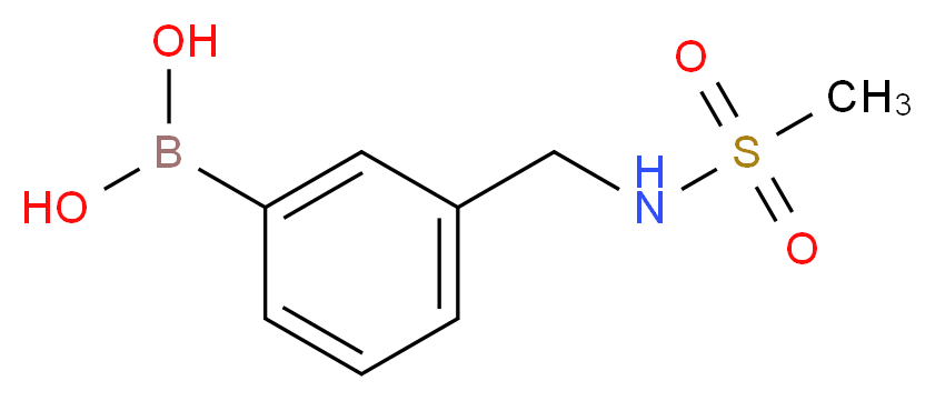 3-[(Methylsulphonylamino)methyl]benzeneboronic acid 98%_分子结构_CAS_850568-39-7)