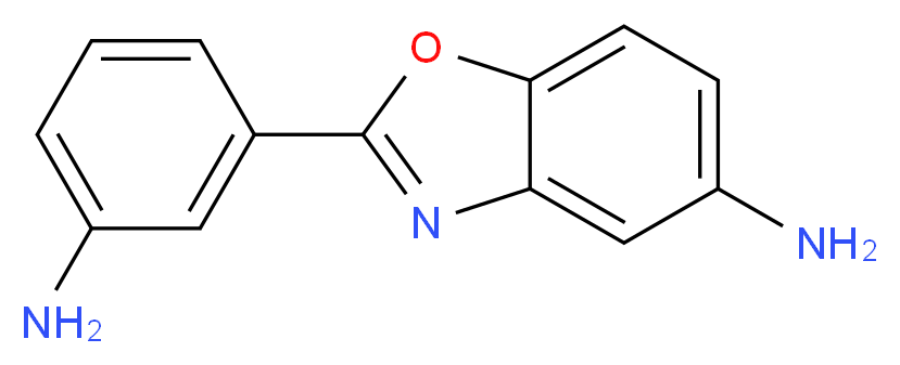 2-(3-aminophenyl)-1,3-benzoxazol-5-amine_分子结构_CAS_13676-48-7