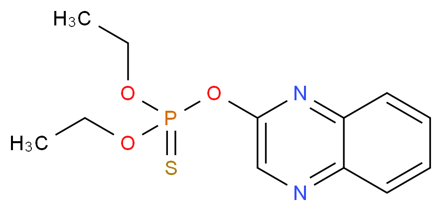 ethyl quinoxalin-2-yl ethoxy(sulfanylidene)phosphonite_分子结构_CAS_13593-03-8