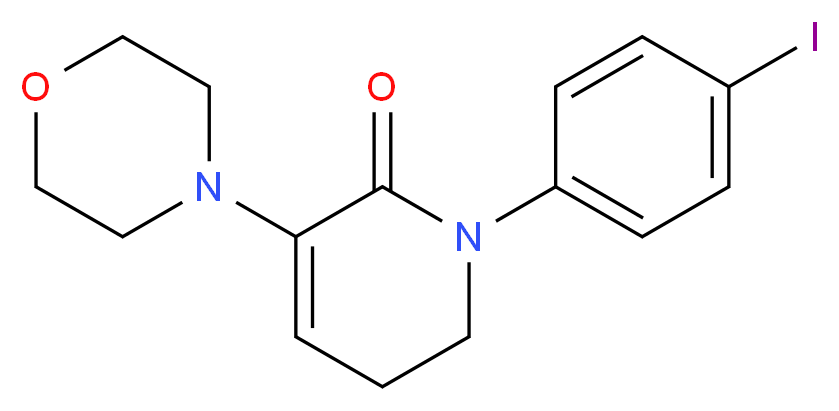 1-(4-iodophenyl)-3-(morpholin-4-yl)-1,2,5,6-tetrahydropyridin-2-one_分子结构_CAS_473927-69-4