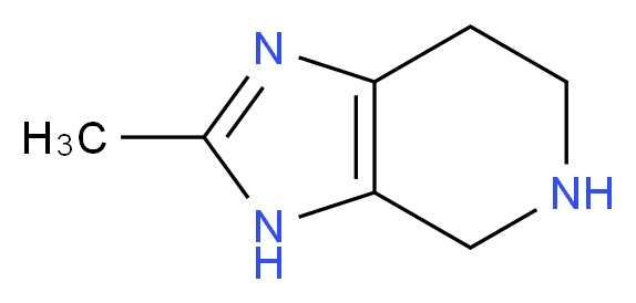 2-Methyl-4,5,6,7-tetrahydro-3H-imidazo[4,5-c]pyridine_分子结构_CAS_774178-09-5)