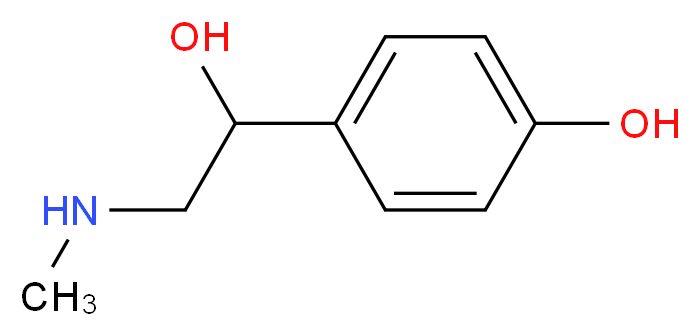 4-[1-hydroxy-2-(methylamino)ethyl]phenol_分子结构_CAS_94-07-5