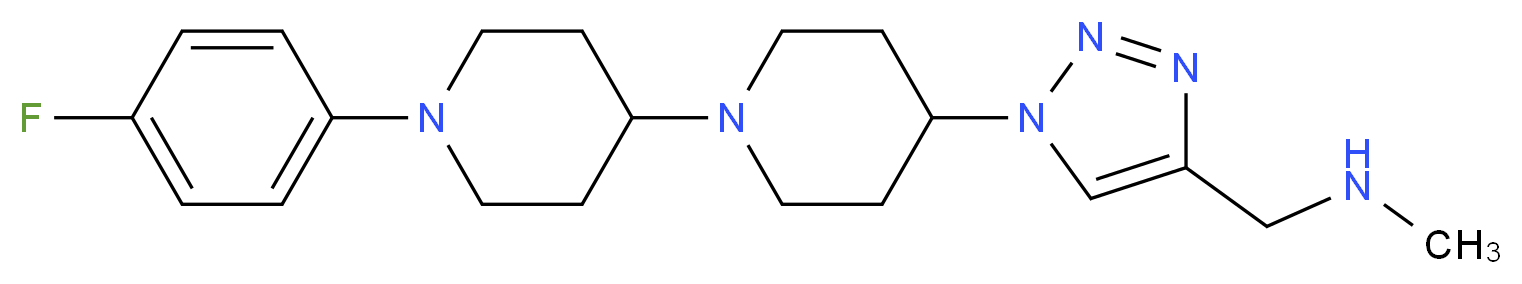({1-[1'-(4-fluorophenyl)-1,4'-bipiperidin-4-yl]-1H-1,2,3-triazol-4-yl}methyl)methylamine_分子结构_CAS_)