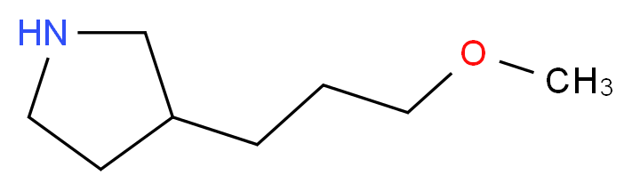 3-(3-Methoxypropyl)pyrrolidine_分子结构_CAS_)
