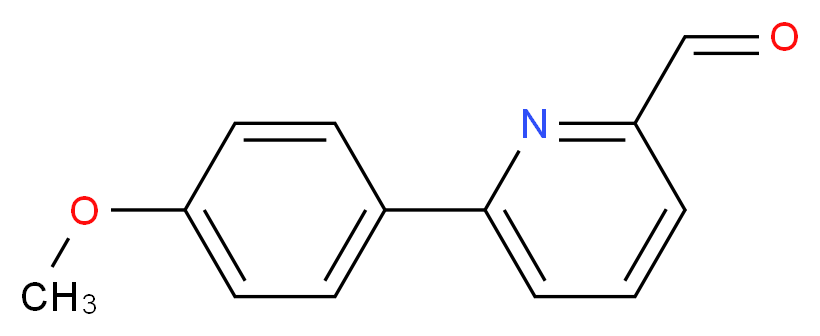 6-(4-甲氧基苯基)吡啶-2-醛_分子结构_CAS_502925-47-5)