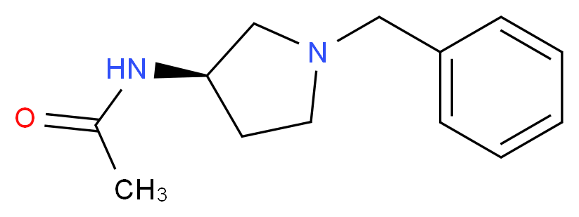 (R)-(+)-1-苄基-3-乙酰胺基吡咯烷_分子结构_CAS_114636-33-8)