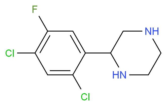 2-(2,4-dichloro-5-fluorophenyl)piperazine_分子结构_CAS_914348-92-8