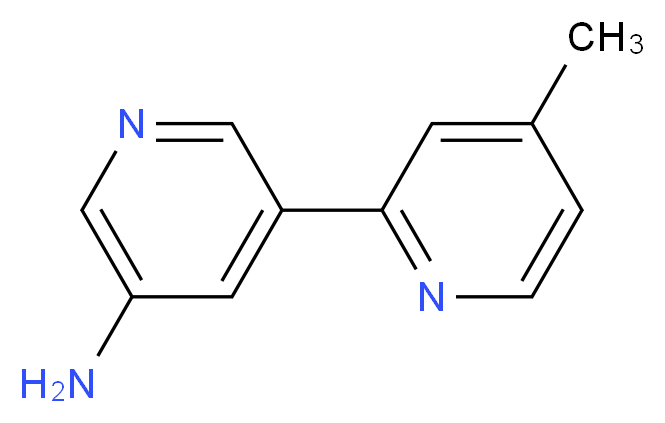 5-(4-methylpyridin-2-yl)pyridin-3-amine_分子结构_CAS_1255634-14-0