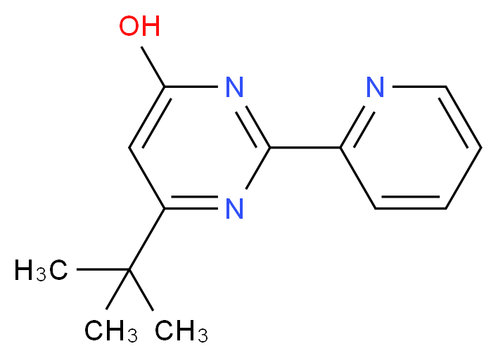 4-tert-Butyl-6-hydroxy-2-(2-pyridyl)pyrimidine_分子结构_CAS_)