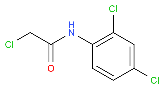 2-chloro-N-(2,4-dichlorophenyl)acetamide_分子结构_CAS_6974-56-7