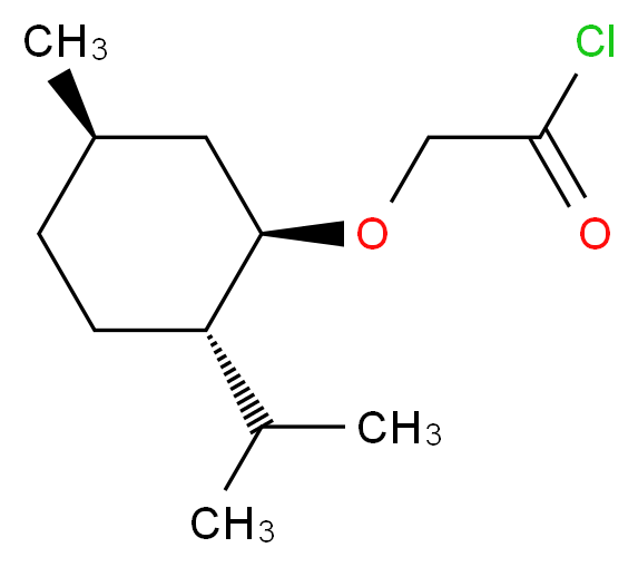 (-)-薄荷氧基乙酰氯_分子结构_CAS_15356-62-4)