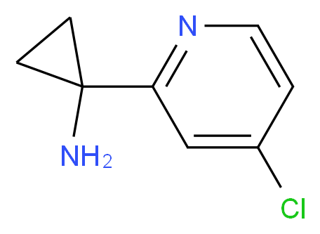 1-(4-chloropyridin-2-yl)cyclopropanamine_分子结构_CAS_1060808-97-0)