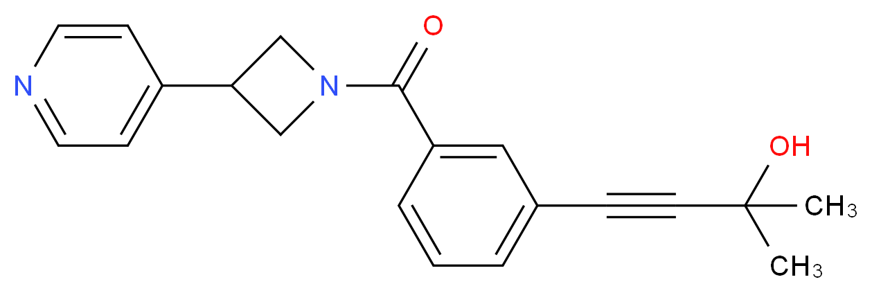 2-methyl-4-(3-{[3-(4-pyridinyl)-1-azetidinyl]carbonyl}phenyl)-3-butyn-2-ol_分子结构_CAS_)