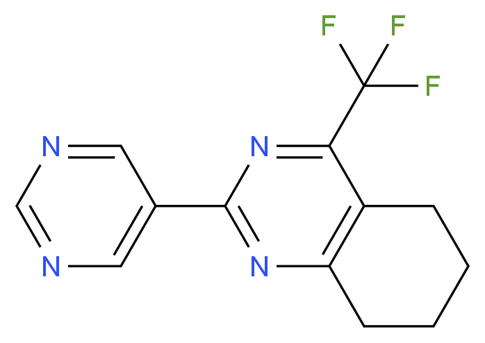 2-pyrimidin-5-yl-4-(trifluoromethyl)-5,6,7,8-tetrahydroquinazoline_分子结构_CAS_)