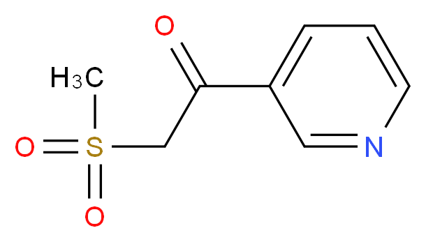 2-methanesulfonyl-1-(pyridin-3-yl)ethan-1-one_分子结构_CAS_27302-95-0