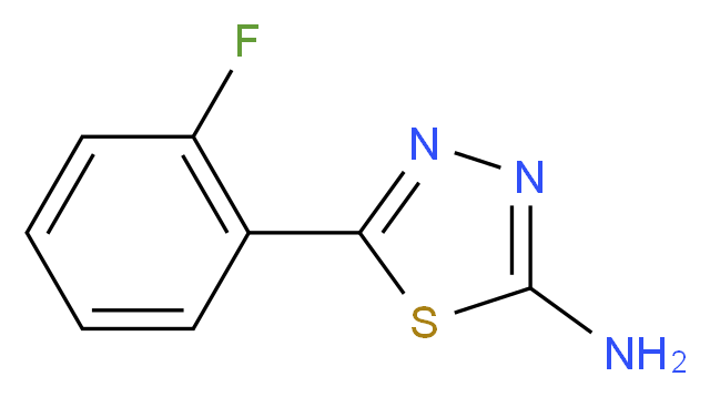 5-(2-fluorophenyl)-1,3,4-thiadiazol-2-amine_分子结构_CAS_59565-51-4