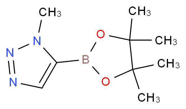 1-methyl-5-(tetramethyl-1,3,2-dioxaborolan-2-yl)-1H-1,2,3-triazole_分子结构_CAS_1047636-97-4