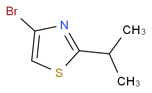 4-Bromo-2-isopropylthiazole_分子结构_CAS_376585-97-6)