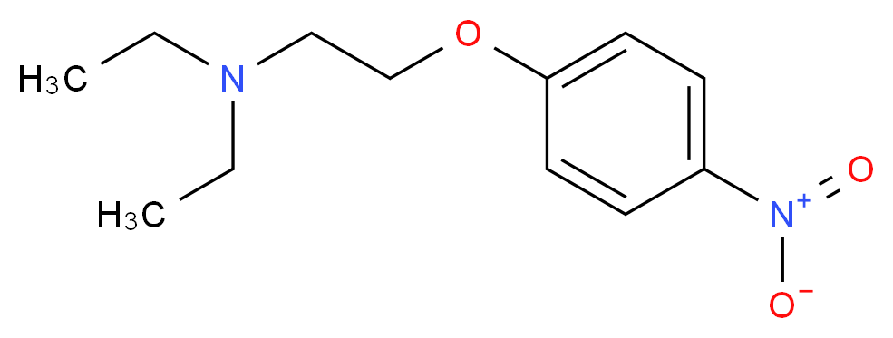 diethyl[2-(4-nitrophenoxy)ethyl]amine_分子结构_CAS_19881-36-8